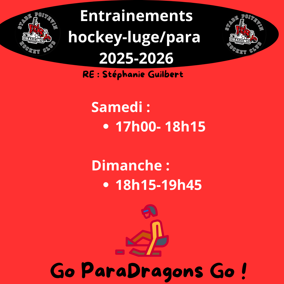 Stade Poitevin Hockey Club - 10 HORAIRES ENTRAINEMENTS PARA 2025 26